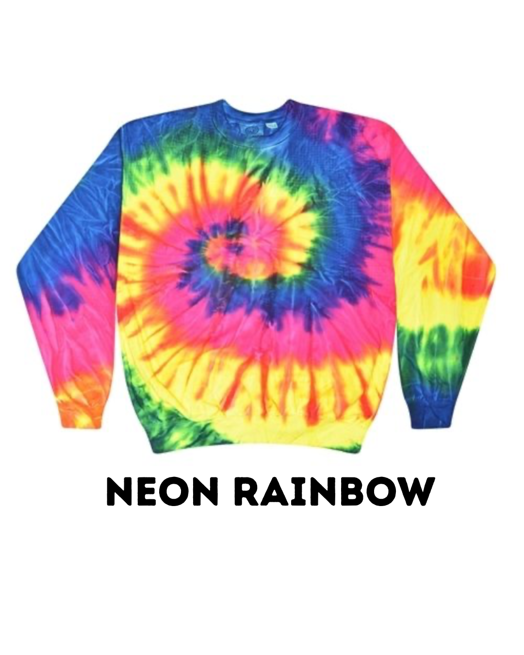 Emtional Tie Dye Embroidery Crewneck