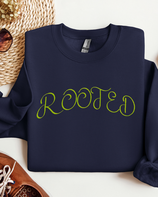 Rooted Embroidered Crewneck Sweatshirt