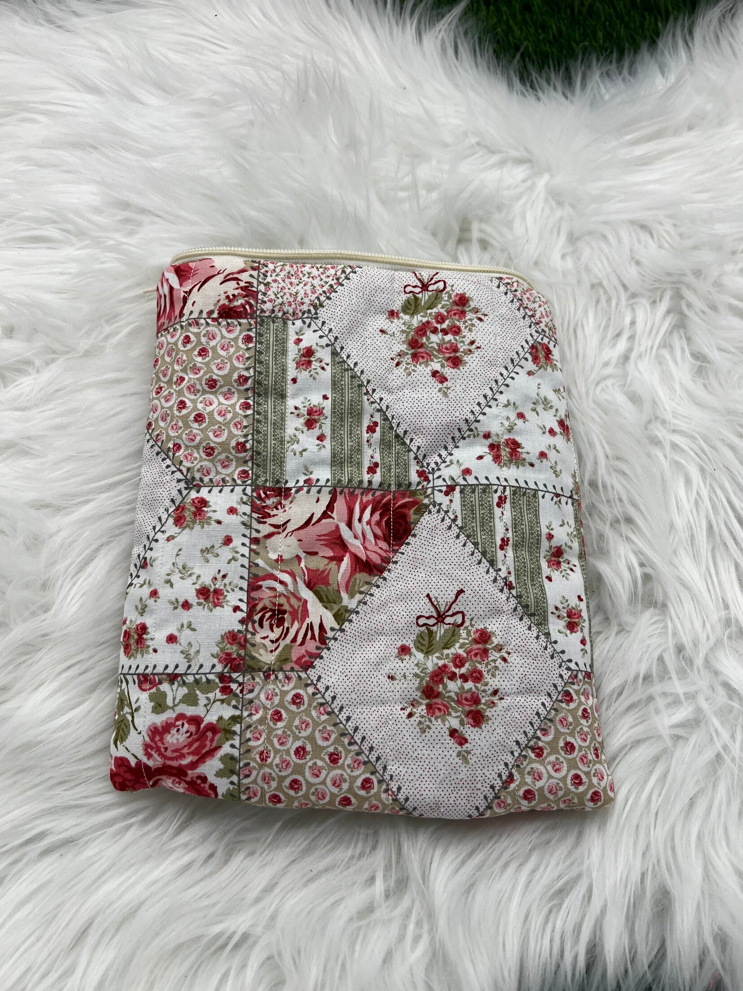 Spring Vintage Book Cover with Zipper