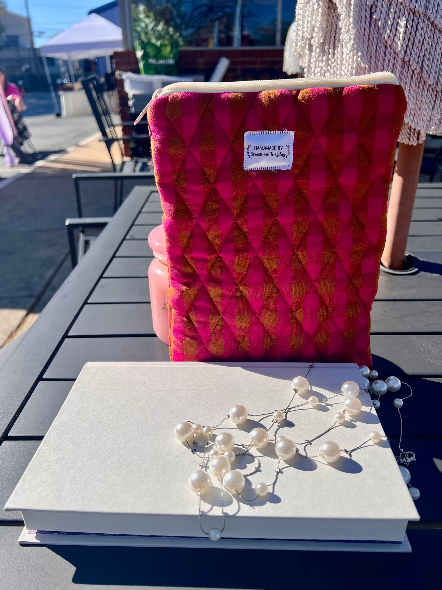 Cinnamon Book Sleeve with Zipper