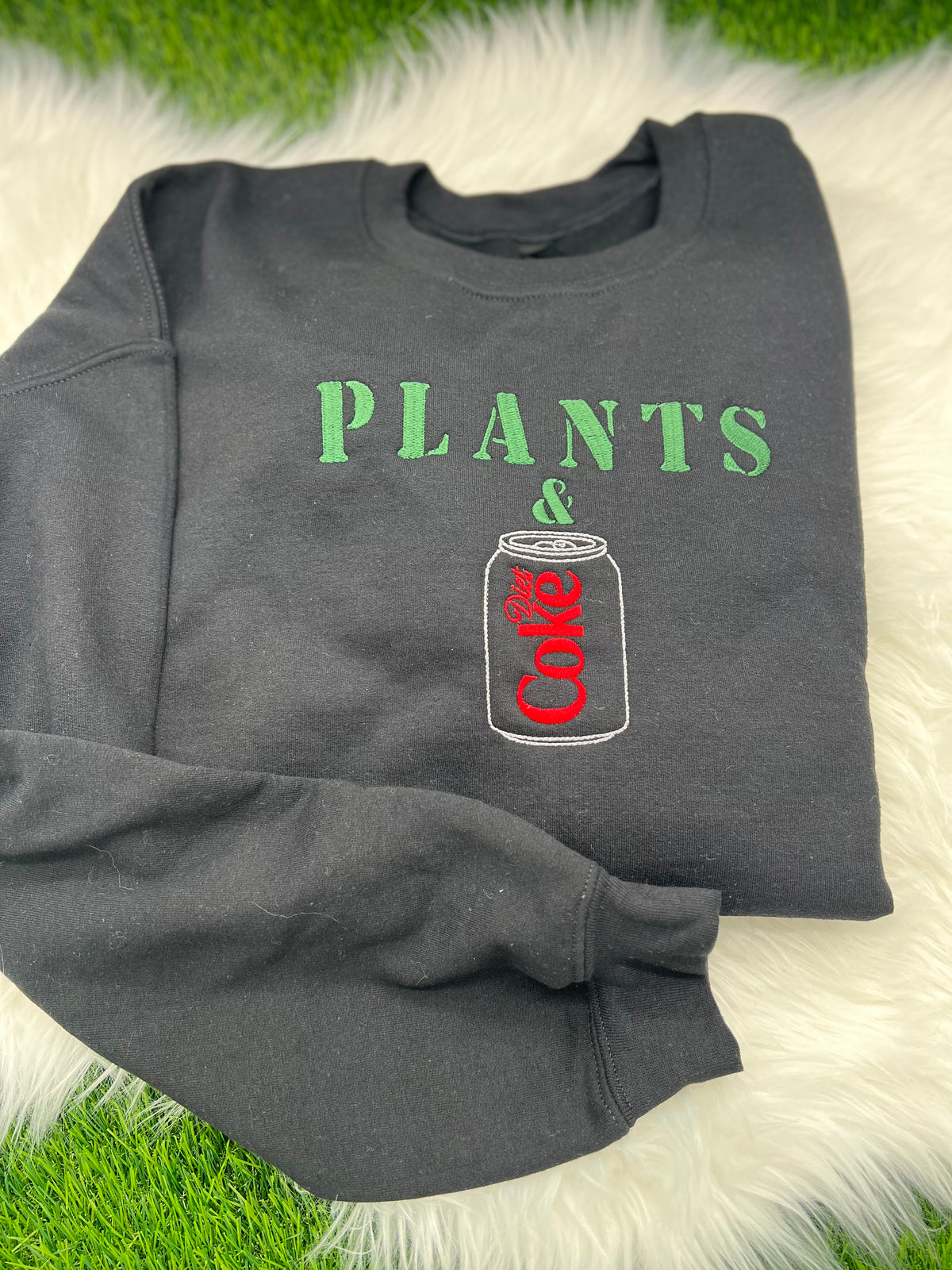 Plants & Diet Coke Embroidered Crewneck Sweatshirt (Copy)
