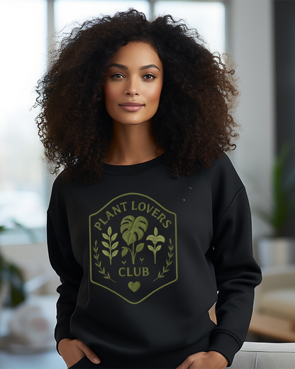 Plant Lover Club Embroidered Crewneck