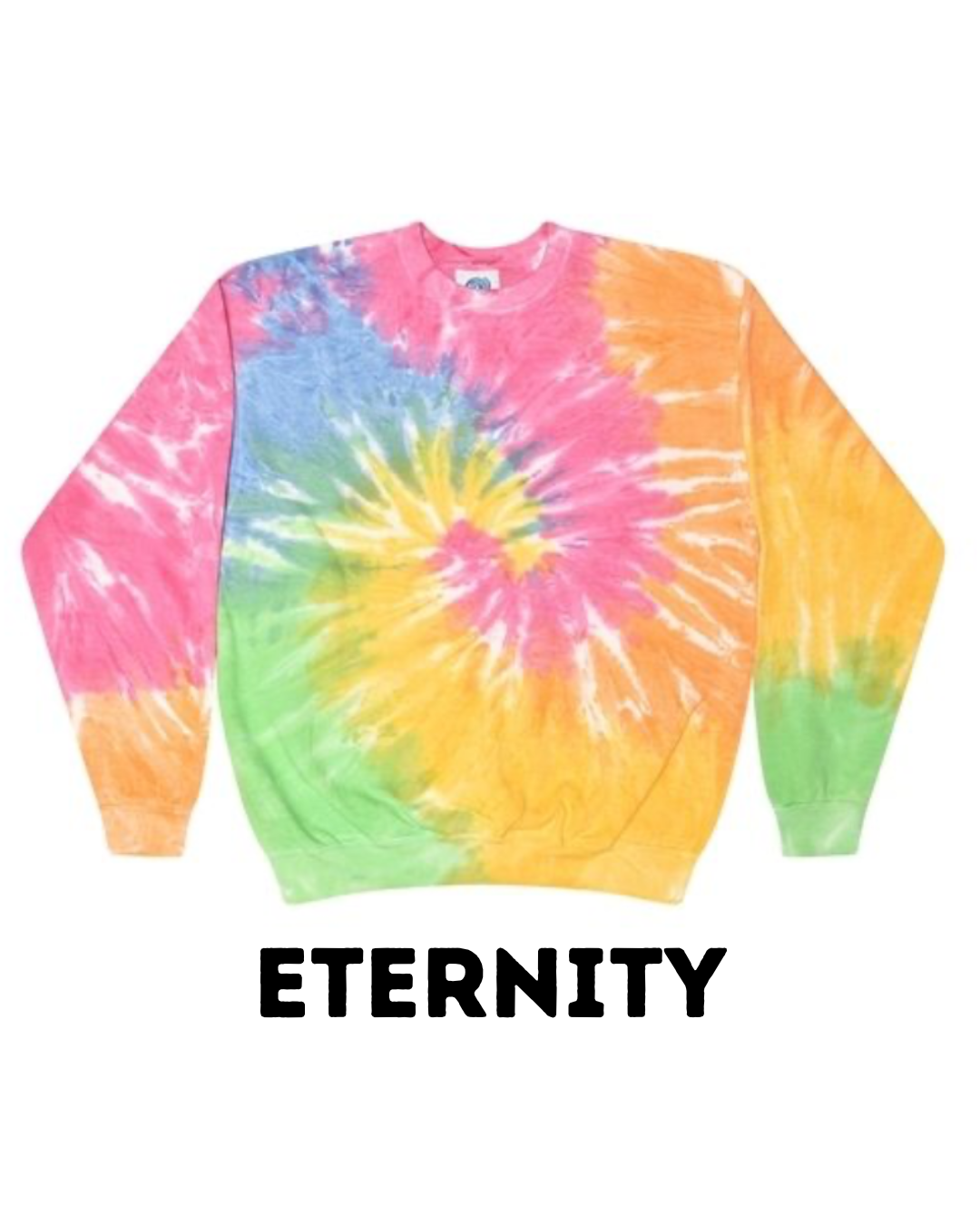 Emtional Tie Dye Embroidery Crewneck