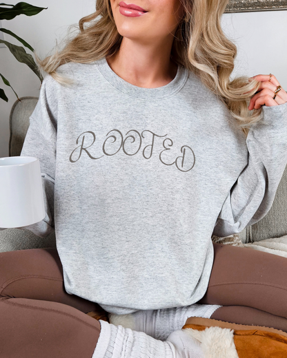 Rooted Embroidered Crewneck Sweatshirt