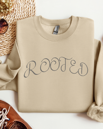 Rooted Embroidered Crewneck Sweatshirt