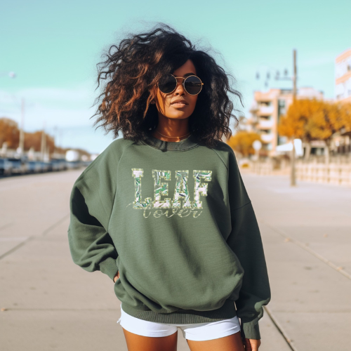 Leaf Lover Embroidered Crewneck