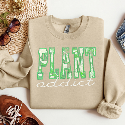 Plant Addict Embroidered Crewneck