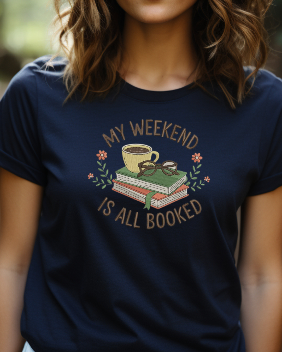 Weekend Booked Embroidery T-shirt