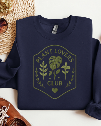 Plant Lover Club Embroidered Crewneck