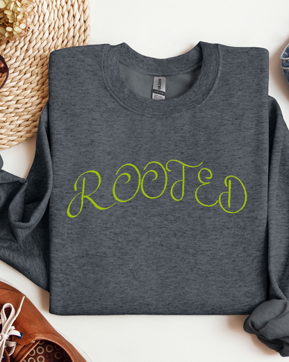 Rooted Embroidered Crewneck Sweatshirt