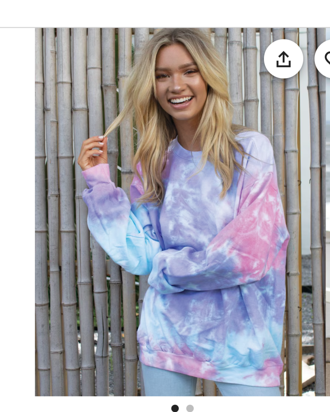 Emtional Tie Dye Embroidery Crewneck