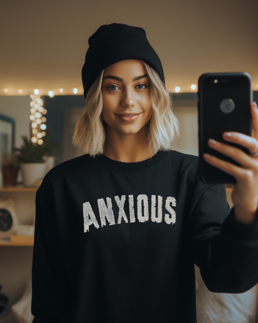 Anxious Embroidery Crewneck