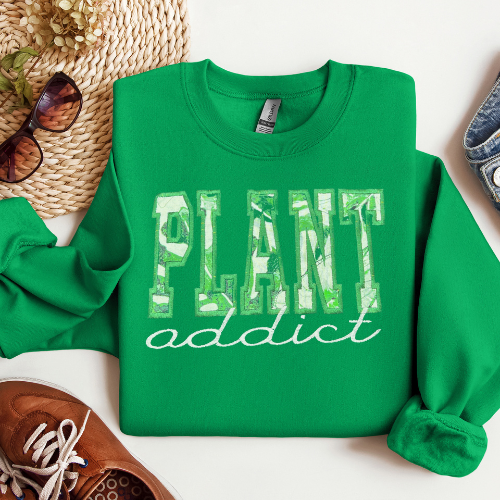 Plant Addict Embroidered Crewneck