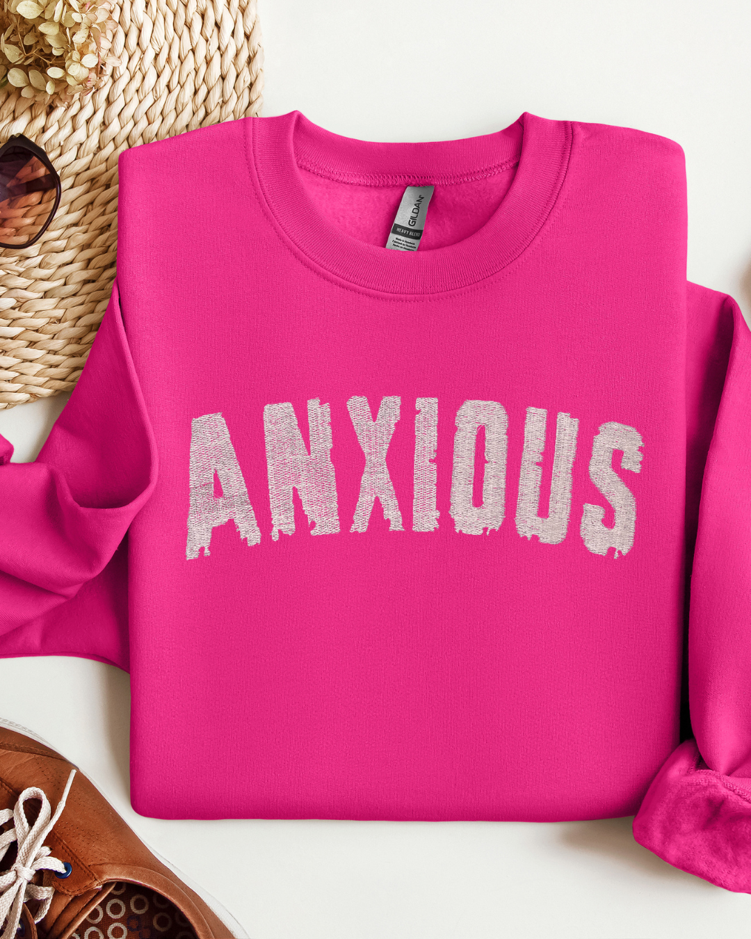 Anxious Embroidery Crewneck