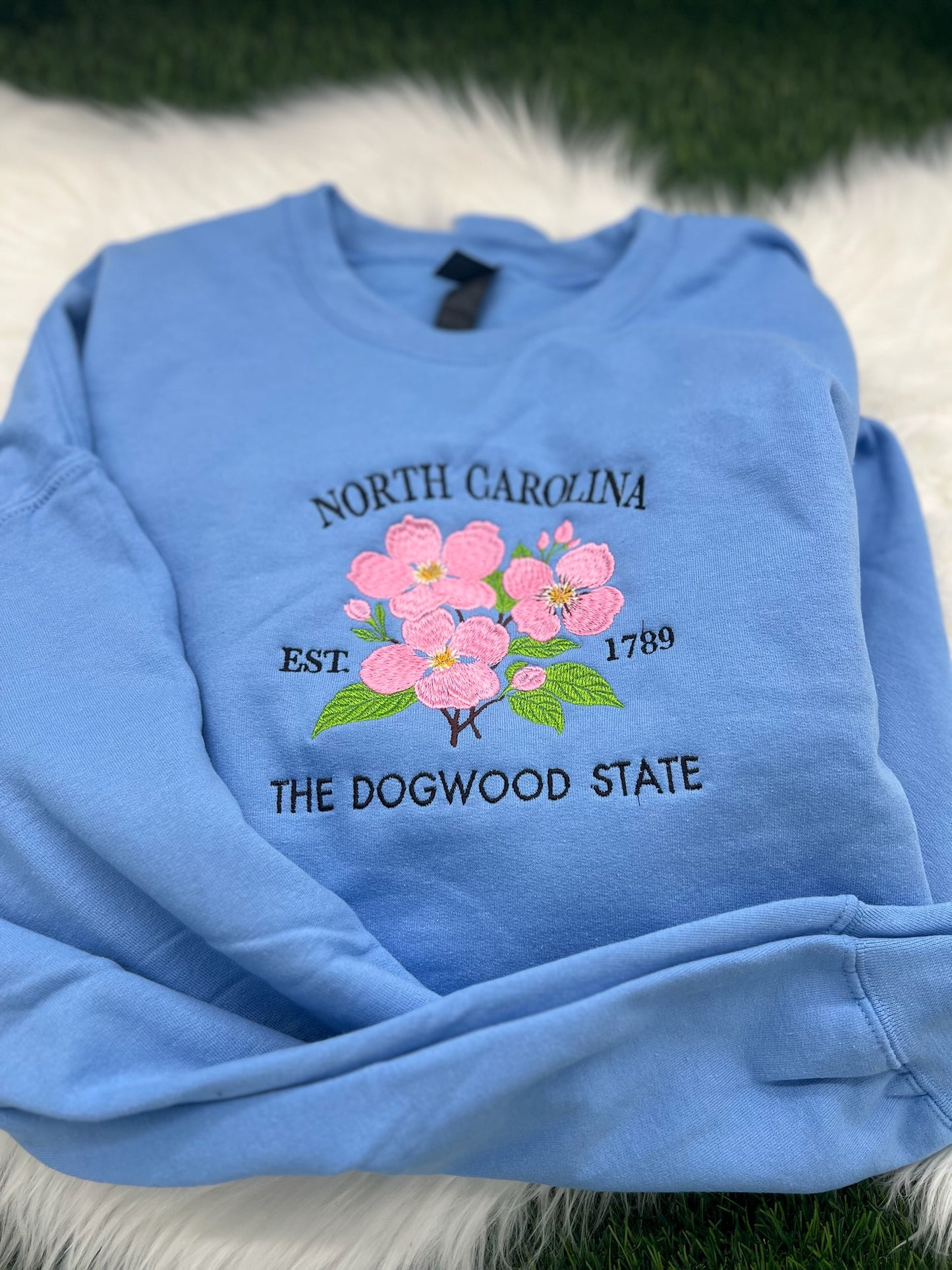 Embroidered North Carolina Crewneck