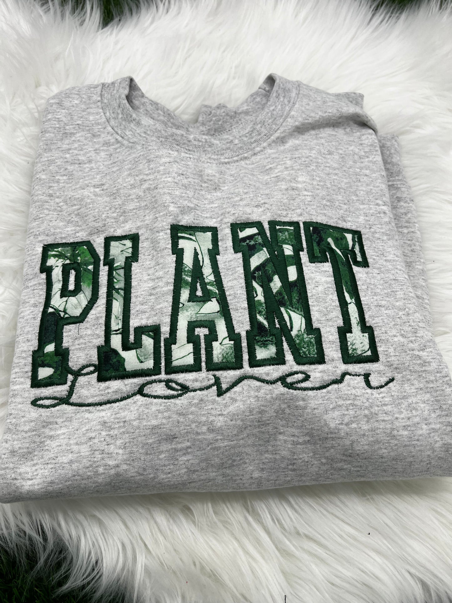 Plant Lover Embroidered Crewneck Sweatshirt