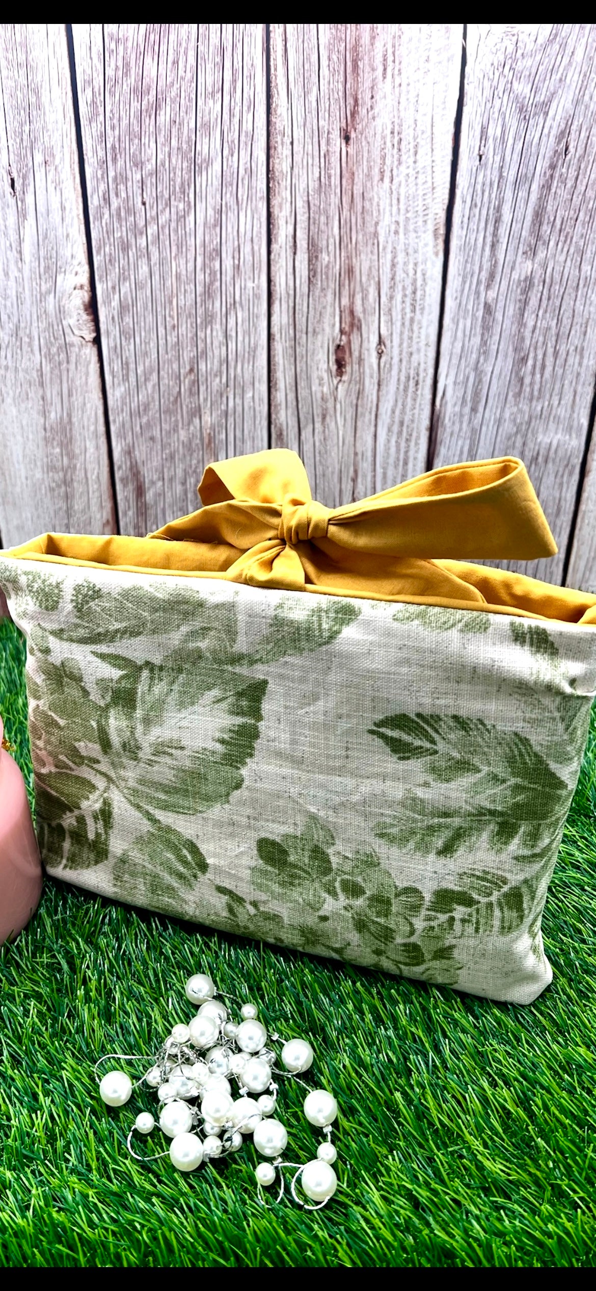 Canvas Book Sleeve with Bow