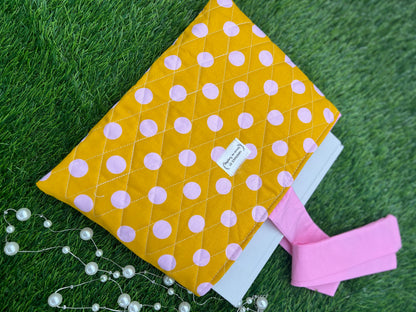 Yellow Dots Book Sleeve with Bow