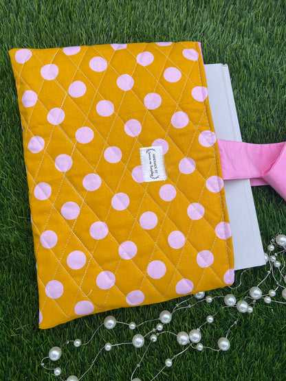 Yellow Dots Book Sleeve with Bow