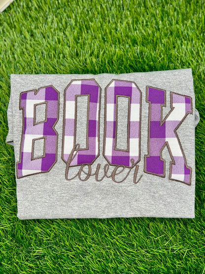 Book Lover Embroidery T-shirt