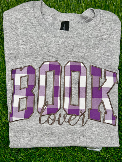 Book Lover Embroidery T-shirt