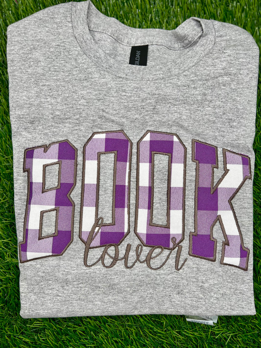 Book Lover Embroidery T-shirt