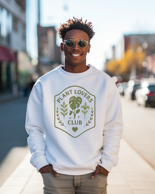 Plant Lover Club Embroidered Crewneck
