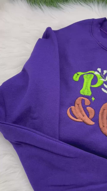 Plants and Coffee Embroidered Crewneck