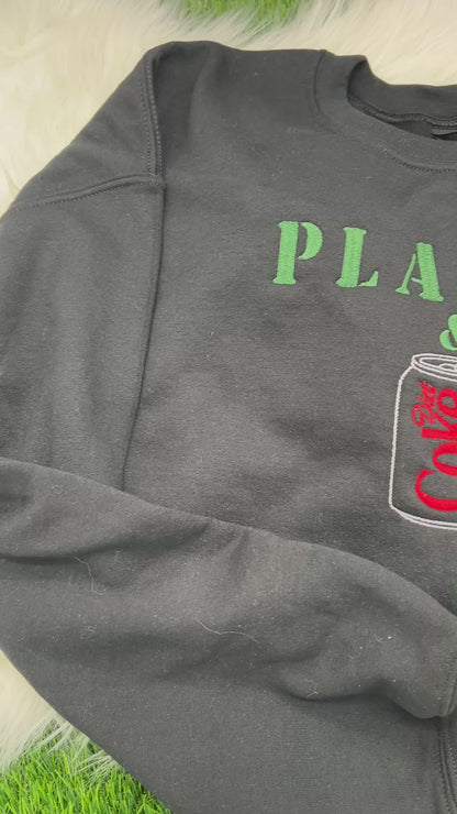 Plants & Diet Coke Embroidered Crewneck Sweatshirt (Copy)