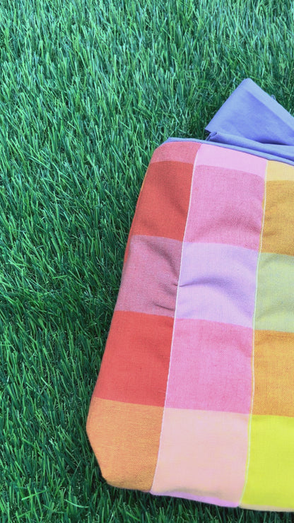 Handmade Quilted Book Sleeve with Bow