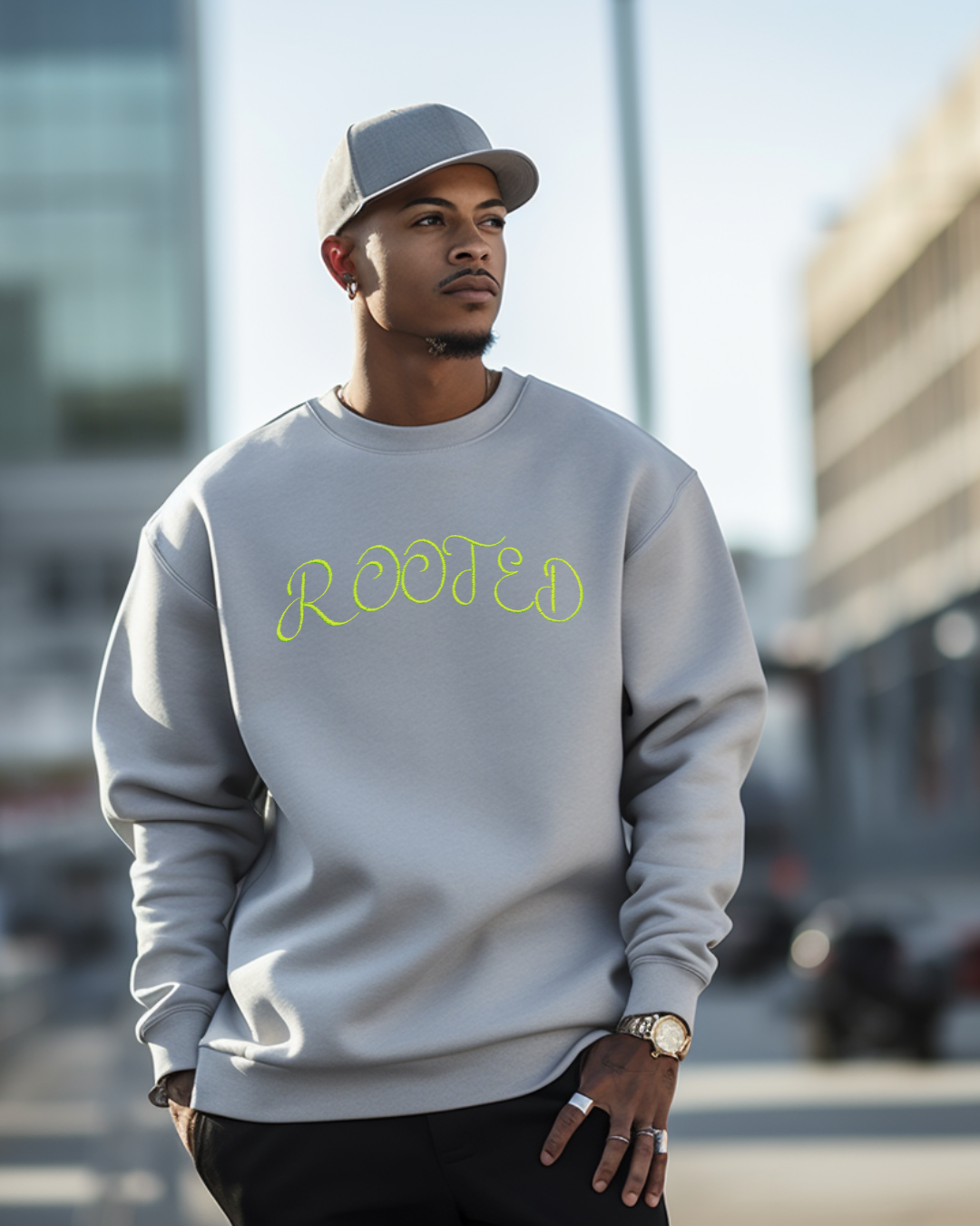 Rooted Embroidered Crewneck Sweatshirt