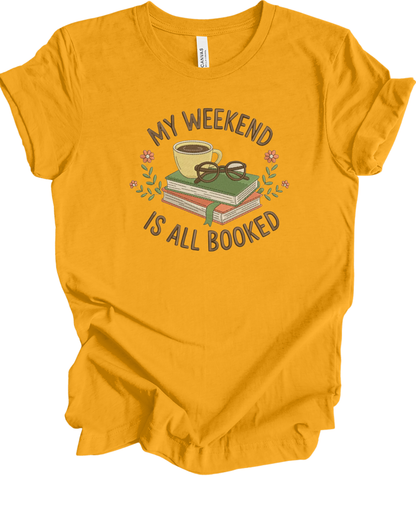 Weekend Booked Embroidery T-shirt